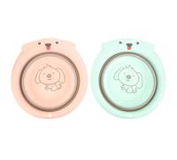 Warmhm 2 pièces Petite Bassine pour Garçon Fille et Garçon Fille Design Pliant Capacité Importante Stable Lavabo Multifonctionnel Portable pour Camping et Usage Domestique