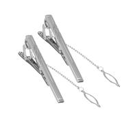 Warmhm 2 pièces Pince à Cravate Homme pour Événements Formels Accessoire Élégant pour Réunions et Fêtes Finition Chic et Durable