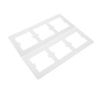 Warmhm 2 Pièces Plaque Murale Blanche pour Prises et Interrupteurs à Bascule Couverture Décorative Murale Facile à Installer Finition Moderne pour Boîtes Standard