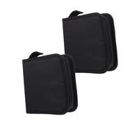 Warmhm 2 pièces Pochette Rangement CD Dvd Oxford Disques Lot de Protège-disques Résistants et Antichocs pour Voiture et Maison