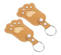Warmhm 2 Pièces Porte-clés Remplissable Poils Animaux en Cuir PU | Charm Pendant, Fermeture Sécurisée, Léger et Portable, Souvenir Élégant pour Propriétaires D’animaux