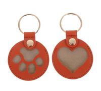 Warmhm 2 Pièces Porte-clés Souvenir pour Poils de Chat en PU Vert Compact | Rangement Discret des Poils D’animal, Format Léger, Style Élégant, pour Propriétaires et Amoureux des Chats