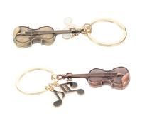 Warmhm 2 pièces Porte Clés Violon Rétro Pendentif Musical Créatif pour Sac à Dos et Clés Original pour de Musique