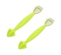 Warmhm 2 pièces Râpe Citron Multifonction Verte Râpe à Fruits Résistante à Usure avec Presse-agrumes Intégré pour Ail Gingembre et Agrumes Usage Pratique