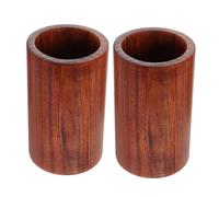 Warmhm 2 Pièces Seau de Rangement en Bois jujube Support d'ustensile pour comptoir Organisateur de Baguettes de Cuisine récipient à Baguette Counter Ustensile Tensers Porte-Baguettes