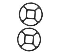 Warmhm 2 Pièces Support De Table De Cuisson à Gaz Grille De Poêle En Émail Support De Cuisinière à Gaz Support De Pot De Cuisinière à Gaz Dessous De Plat Black