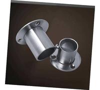 Warmhm 2 pièces Support de Tringle Penderie Rond Coulé Lot de Supports Muraux pour Tube Robe Accessoires Meubles Montage Finition