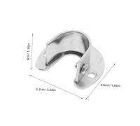 Warmhm 2 pièces Supports de Tringle Rideau Acier Inoxydable Supports Robustes U pour Tringles Rondes de Placard et Rideau de Fixation Facile Usage Polyvalent pour Penderie et Salle de