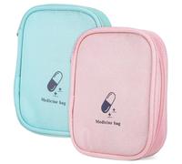 Warmhm 2 pièces Trousse Médicale de Voyage Pochette Organisateur Portable Oxford Coloris Énergétiques Étanche et Pratique pour Camping et Urgences Sécurisée