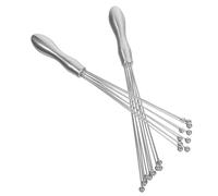 Warmhm 2 pièces Œufs Manuel Acier Inoxydable avec Billes Acier Batteur à Main sans Électricité pour Sauces Crèmes et Cuisine Quotidienne