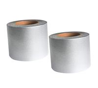 Warmhm 2 rouleaux Ruban Butyle Aluminium Étanche Réparation Urgence Fuite Tuyau Étanchéité Toiture Fissures Murs et Fenêtres Résistant UV et Vieillissement Colmateur Fuite Polyvalent