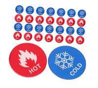 Warmhm 20 Paires Stickers Autocollants Thermiques Hot Cold Étiquettes Rondes Acrylique pour Robinets Signalisation Haute Visibilité Résistante à Humidité pour Salle de Bain Hôtel Maison