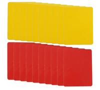 Warmhm 20 Pièces Cartes D’Arbitre PVC, Portables, Compactes | Extraction Rapide, Surface Lisse Résistante, Format Pratique, pour Football et Gestion D’arbitrage