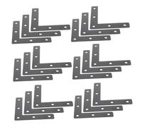 Warmhm 20 pièces Équerres Acier Noir Renfort Angle Droit Résistant pour Meubles Fixation Mending Plates for Wood
