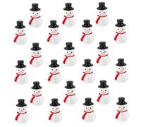 Warmhm 20 Pièces Snowman Resin Christmas Decorations DIY Accessories for Birthday Party Supplies