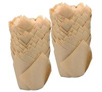 Warmhm 200 pièces de Cuisson Tulipe Caissettes Cupcake Décoratives Antiadhésives Supports pour Muffins Petits Gâteaux et Sans Odeur Usage Alimentaire