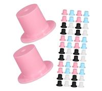 Warmhm 200 Pièces Mini Top Hats for Crafts Plastic Small Bowler Hats in Mini Clown Caps for Christmas Decorations and DIY Projects