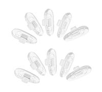 Warmhm 200pièces Plaquettes de Nez Transparentes Silicone pour Lunettes Insert de Pont de Nez de Rechange Clipser sans Outils