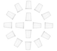 Warmhm 20pièces Gobelets Doseurs avec Couvercle à Vis Récipients Gradués pour Prélèvement Échantillons Laboratoire Stockage et Mesure de Liquides