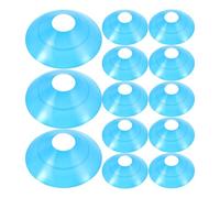 Warmhm 25 Pièces Cônes de Sport D'entraînement en PE Bleu | Organisation D’exercices D’équipe, Usage Multi-sport en Extérieur, Repères Solide pour Football et Basket