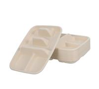Warmhm 25 Pièces Plateau Disposables pour Tacos avec Diviseurs Support Stable pour Coquilles de Tortilla Plateau Organisateur pour Sandwiches Mexicaines et Repas Quotidiens