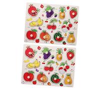 Warmhm 2Ensembles Éducatif pour Garçon Fille Puzzle de Fruits pour Garçons et Filles pour Développement Sensoriel et Apprentissage