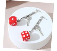 Warmhm 2paires Boucle Oreille Personnalisée Clé avec Pendante Longue Boucle Oreille Lettres Forme de Clé pour Toutes Occasions