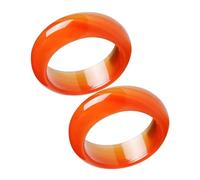 Warmhm 2pièces Bague Rouge Pour Femme Et Homme Bijoux Couple Cornaline Et Agate Bagues De Fiançailles Assorties