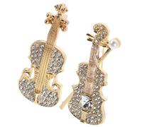 Warmhm 2pièces Broche Forme De Violon Pour Femmes Bijoux Instrument De Musique Épingle à Poitrine Pour Accessoiriser Pulls Et Châles