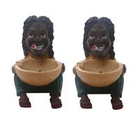 Warmhm 2pièces Cendrier Africain Chic Décoration De Maison Élégante pour Fête des Pères Et Usage Quotidien Ornement Unique pour Salon Bureau Et Espace De Vie
