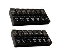 Warmhm 2pièces Pilulier Jours Lot de Étui à Médicaments Compact avec Compartiments Étanche et Léger pour Transport Pratique