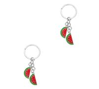 Warmhm 2pièces Porte-clé Pastèque Kawaii Breloque Fruits Adorable Pour à Main Pendentif Accessoire De Fête Pour Anniversaires Et Thèmes Pastèque