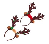 Warmhm 2pièces Serre-tête de Noël Lumineux Lot de Accessoire de Tête avec Clochette pour Fêtes de Noël