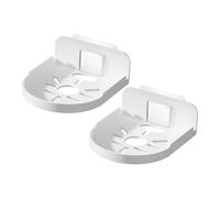 Warmhm 2pièces Support De Caméra Mural Étagère pour Haut-Parleur sans Perçage Support pour Caméra De Sécurité Babyphone Routeur Blanc Adhésif pour Mur Lisse