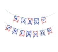 Warmhm 3 Ensembles Bannière Suspendue Américaine Patriotique pour Décoration Intérieure et Extérieure Fête Memorial Day et Événements Indépendance
