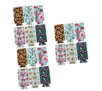 Warmhm 3 Ensembles Peut Définir Mince Bleu Portable Voyage Boire Isolé Support De Canette De Bière Couverture pour Canettes Peut Isolateurs Peut Isoler Néoprène 6 Pièces * 3