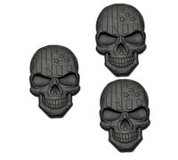 Warmhm 3 Pièces Autocollant Voiture USA Drapeau Alliage de Zinc Autocollant Adhésif et Étanche Décoration Personnalisée pour Carrosserie