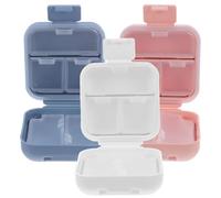 Warmhm 3 pièces Boîte à Pilules Portable Étanche Pilulier Hebdomadaire Compartiments Organisateur de de Voyage Compact pour Vitamines et Compléments