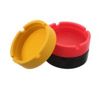 Warmhm 3 Pièces Cendrier Silicone Incassable Petit Rond Cendres Souple pour Voiture Maison Bureau Usage Polyvalent