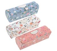 Warmhm 3 Pièces Étui Lèvres Lot Miroir Pochette de Rangement pour Cosmétiques Contenant Portable pour Femmes et Adolescentes Glissant Un Porte-Documents