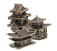 Warmhm 3 Pièces Japonaise Laiton Décoration Zen pour Aquarium et Bureau Ornement Miniature Asiatique pour Intérieur et Extérieur Statue Japonaise Compacte