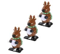 Warmhm 3 pièces Jouets à Remonter Noël Jouets Mécaniques à Vent pour Décoration Portable et Cadeau Secret Santa Charmants de Noël