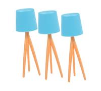 Warmhm 3 Pièces Lampe Miniature Bleue pour Maison de Poupée Lampe de Table et Réaliste Accessoire Décoratif pour Mobilier Miniature
