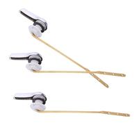 Warmhm 3 Pièces Levier de Chasse D'eau en Cuivre Robuste Trous Suspendre Triples, Poignée de Remplacement pour Réservoir de Toilettes, Installation Polyvalente pour Salle de Bain et
