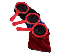 Warmhm 3 Pièces Paquet de Magie à Fermeture Éclair avec Poignée Torsadée | Pochette en Tissu, Compartiment Caché, pour Spectacles et Occasions Spéciales, Facile à Apprendre, Outil Polyvalent