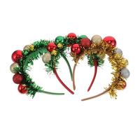 Warmhm 3 Pièces Serre-tête Garçon Fille Noël Disco Paillettes Miroir Boule Festive Accessoire Cheveux Léger Confortable Fête