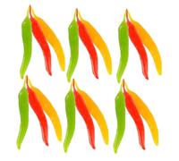 Warmhm 30 Pièces Modèles de Piments Artificiels Réalistes Décorations de Faits pour Exposition et Photographie