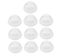 Warmhm 30 Pièces Plastic Craft Dome Display Covers Fillable Hemisphere Ornaments for Christmas Globe DIY Transparent PVC Domes for Holiday and Wedding Decorations