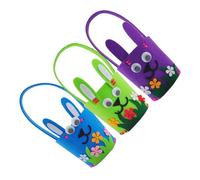 Warmhm 3pièces Lot De Seaux Pour Œufs De Pâques Pochettes De Rangement Pour Bonbons Porte-bonbons De Fête De Rangement Pour