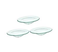 Warmhm 3pièces Plat De Remplacement pour Chauffe-Huile Plat De Remplacement pour Chauffe-Cire Petite Assiette Verre Support Huile Essentielle Assiette De Stockage Huile